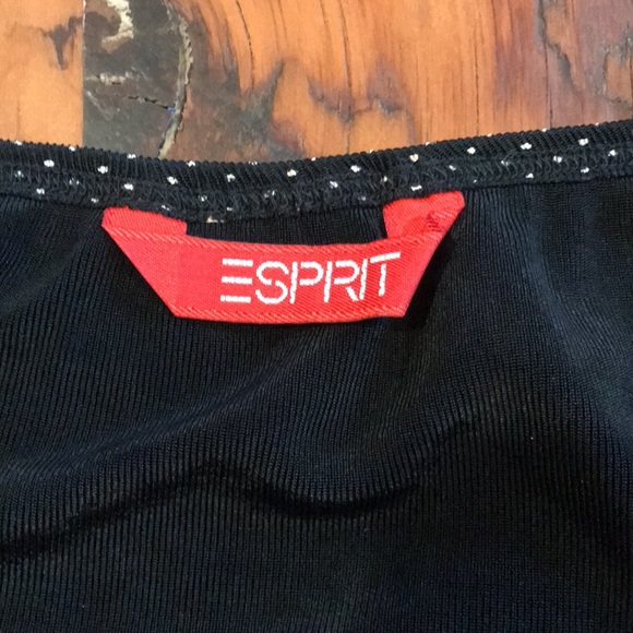 Esprit polka dot black tank top - women's small - Picture 3 of 3